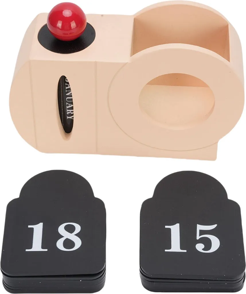 Calendrier perpétuel réutilisable en bois pour bureau à domicile