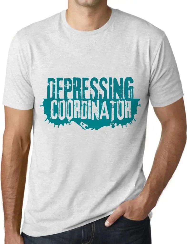 Herren Grafik T-Shirt Deprimierender Koordinator – Depressing Coordinator – Öko-Verantwortlich Vintage Jahrgang Kurzarm Lustige Druck Geburtstag