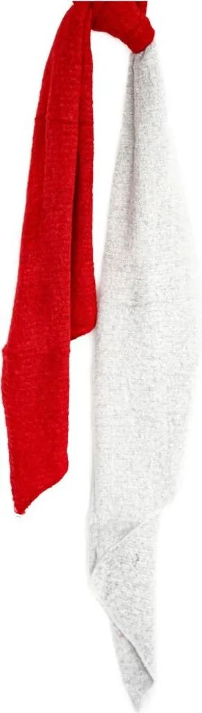 Regala Calore: Sciarpa XXL 200x70 cm Rosso e Grigio Bicolore - 2