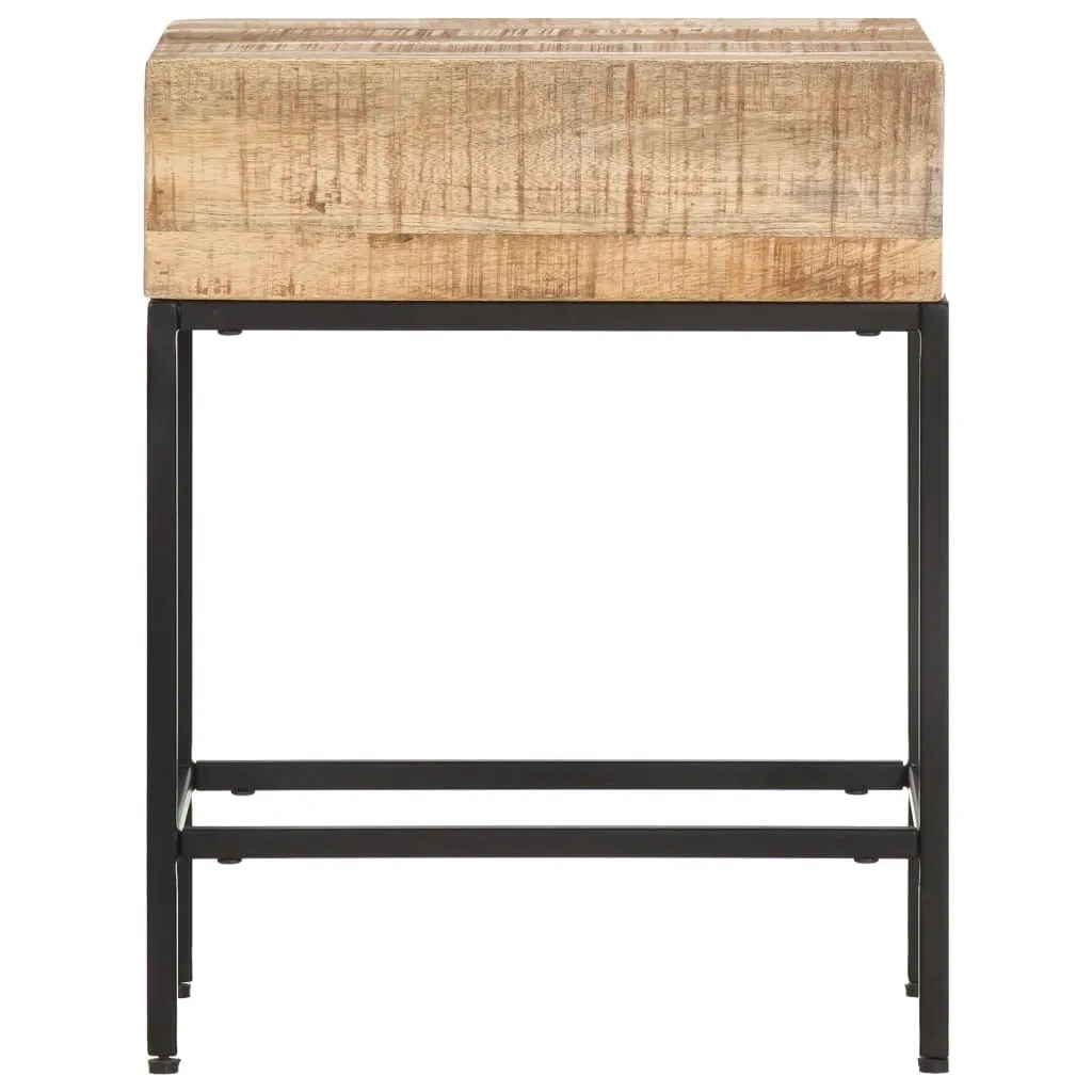 Tavolino Salotto 40x30x50 cm Legno Mango Massello SYFAX™ Grezzo