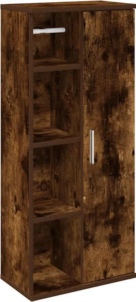 Mobiletto Bagno Rovere Fumé Stretto 39x22x90 cm | Ordine Perfetto