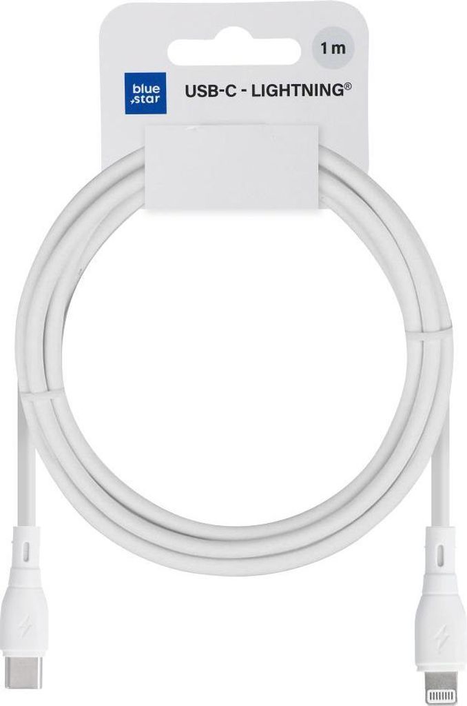 Cable USB C do Lightning Blue Star 2,4A 27W ECO 1 m PJ72-18-3 white