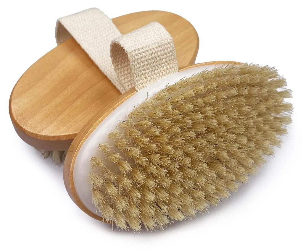 Brosse corps pour exfoliation et drainage lymphatique en bois naturel