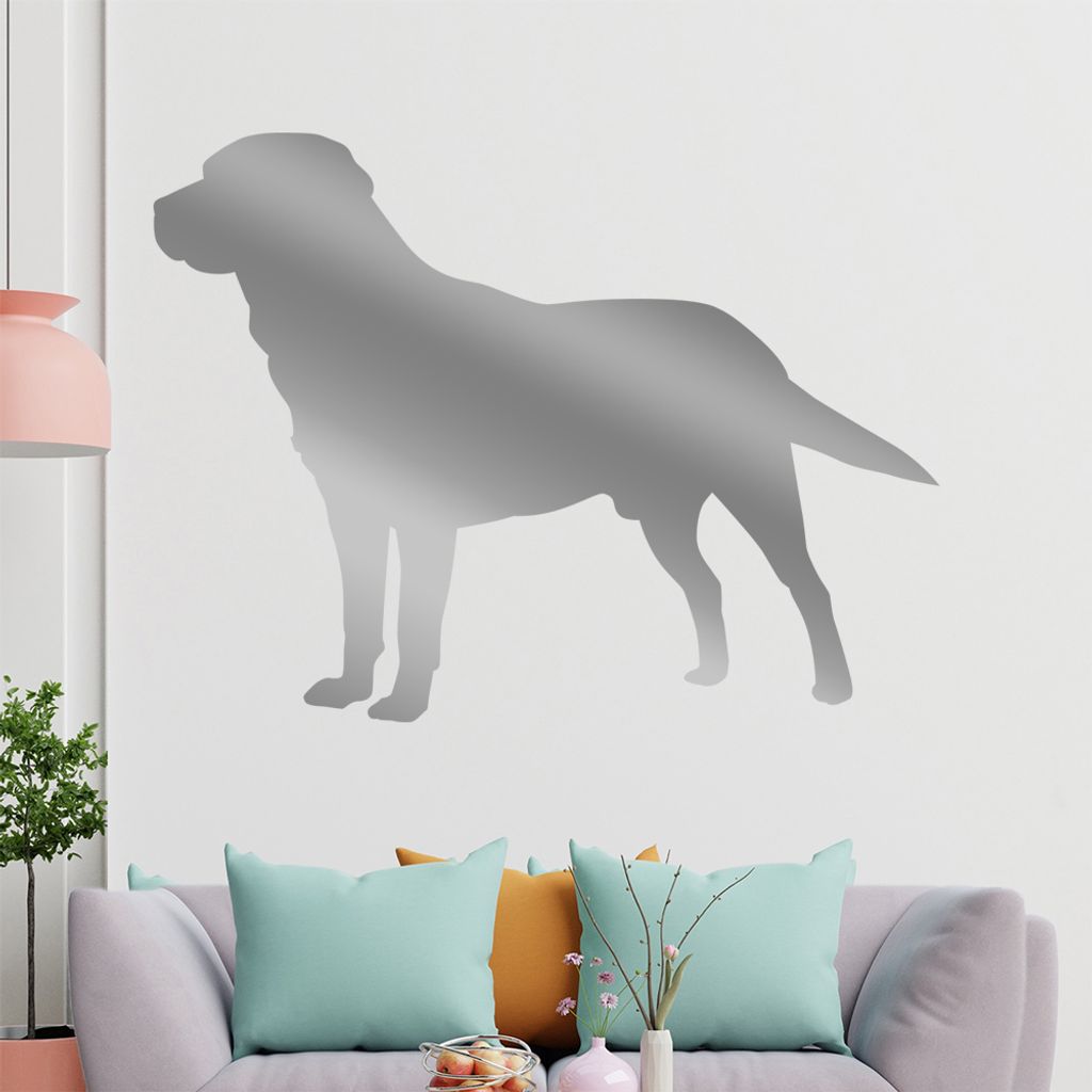 KIWISTAR Labrador Silouhette Wandtattoo in 6 Größen - Wandaufkleber Wall Sticker - Dekoration, Küche, Wohnzimmer, Schlafzimmer, Badezimmer