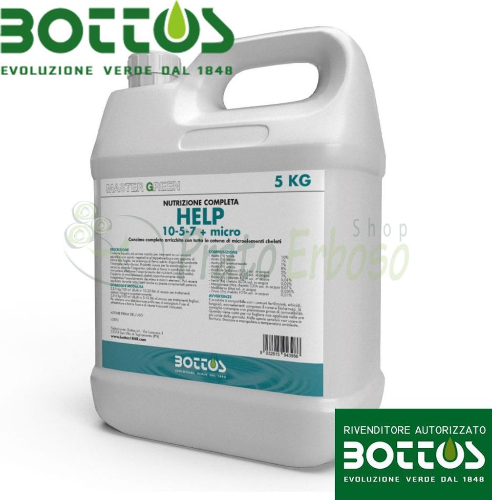 Bottos Help 10-5-7 + Micro - tekuté hnojivo na trávniky 5 Obrázok produktu 