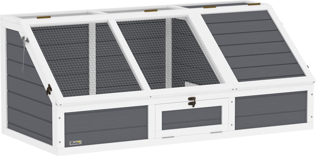 Schildkrötenbox, Outdoor Schildkrötengehege, bodenloses Design, leicht zu öffnen, Schildkrötenhaus, Hellgrau