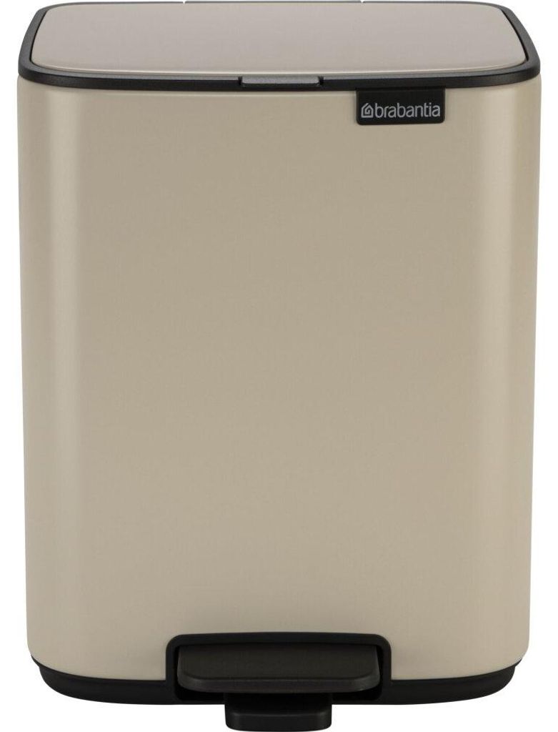 Brabantia Bo, 7 l, Rechteckig, Stahl, Beige, Kunststoff, Produktbild 