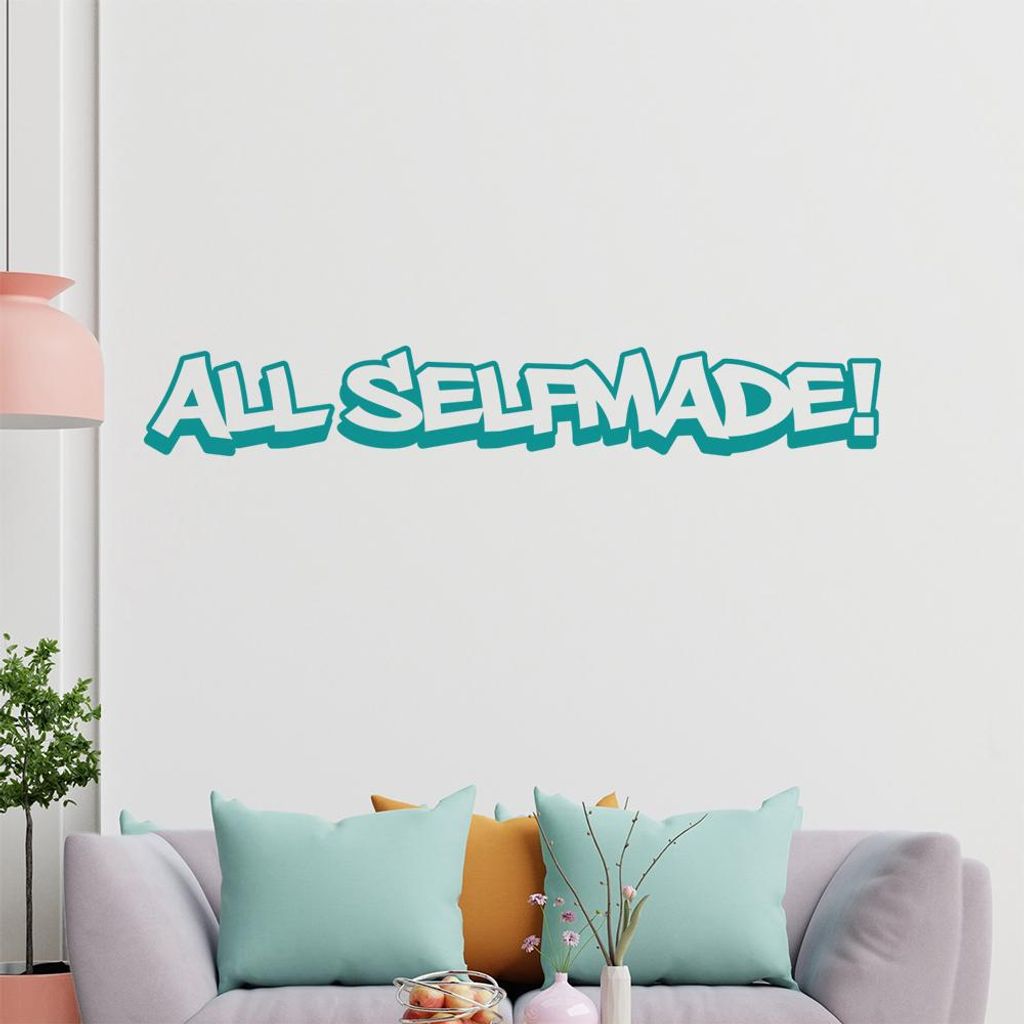 KIWISTAR All selfmade! - DIY HipHop Rap Graffiti Font Wandtattoo in 6 Größen - Wandaufkleber Wall Sticker - Dekoration, Küche, Wohnzimmer, Schla...