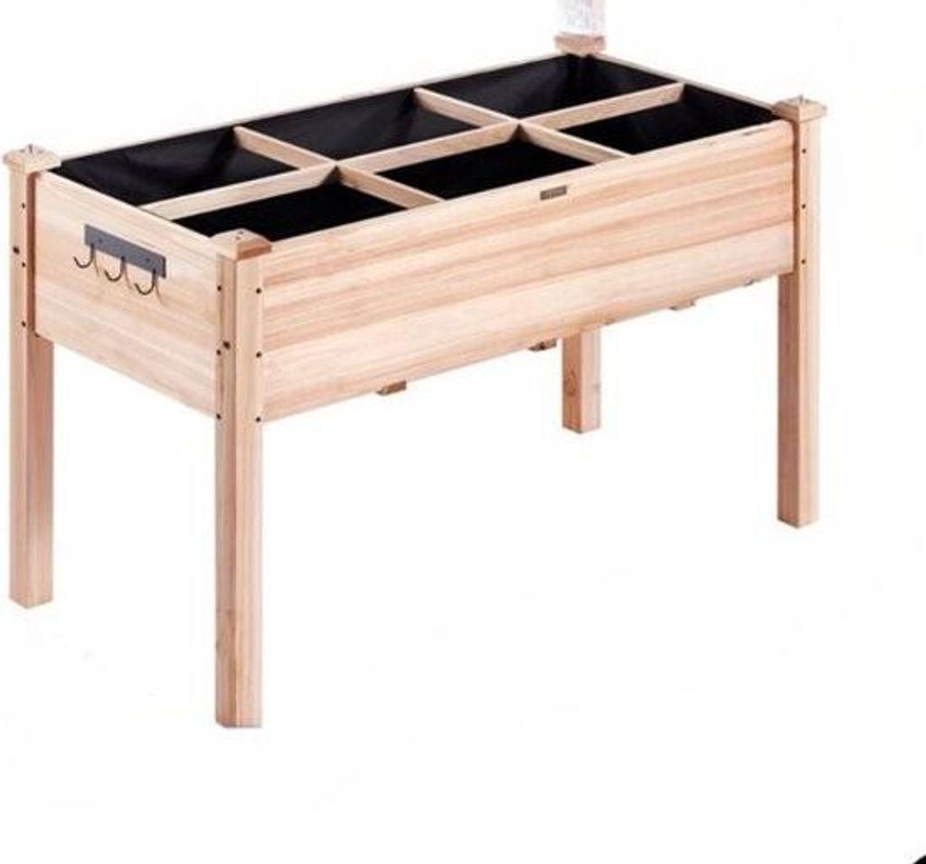 Pflanztisch auf Beinen - Gemüsegartentisch - erhöht - 100kg Tragkraft - Holz