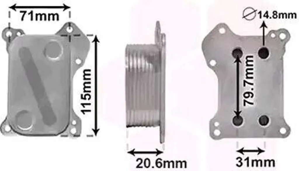 Refroidisseur d'huile VAN WEZEL 17013702 robuste pour AGILA et Tigra