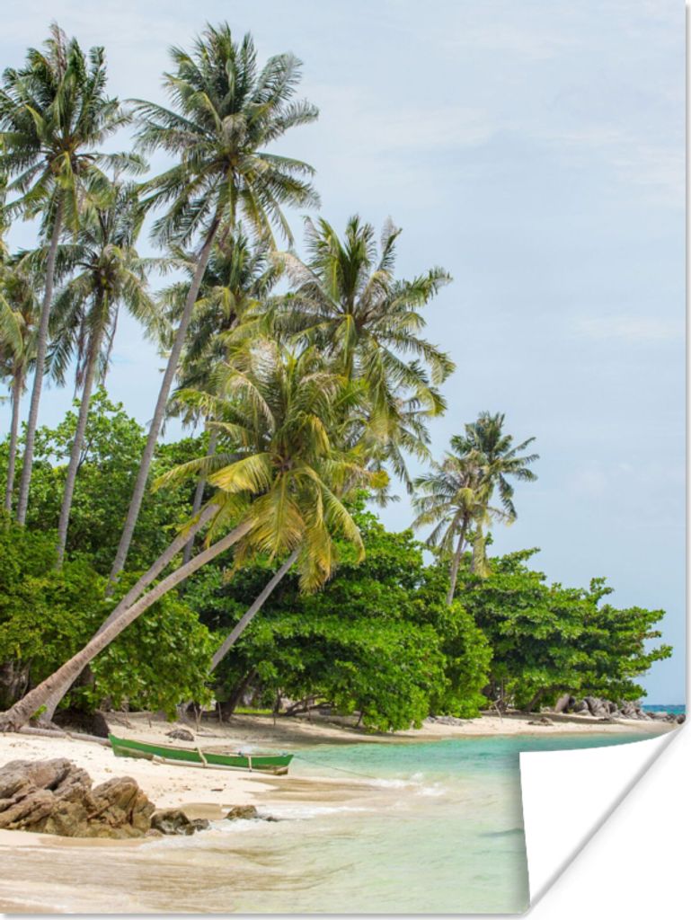 MuchoWow Poster Palmen - Strand - Sommer - Tropisch 120x160 cm - Wandbilder