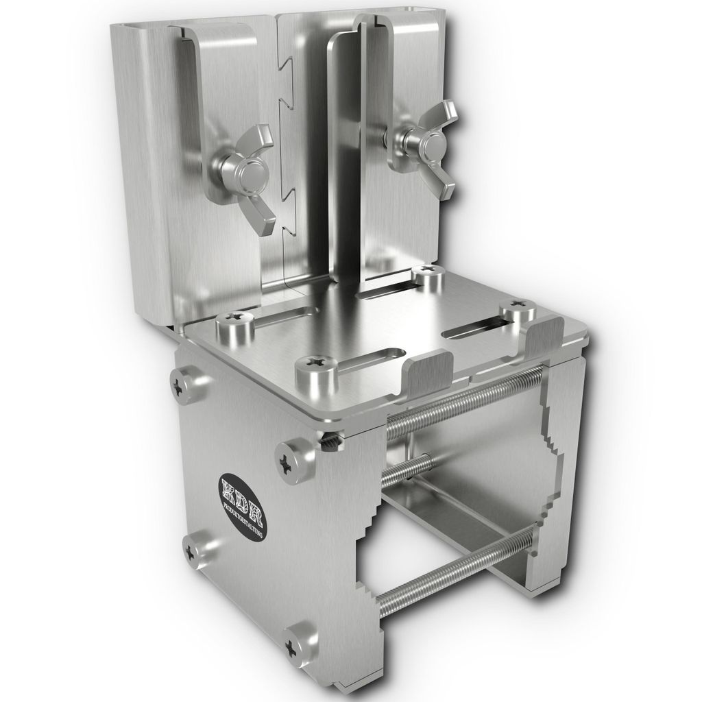 Balkonfächerhalter aus Edelstahl für Balkongeländer rund Produktbild 