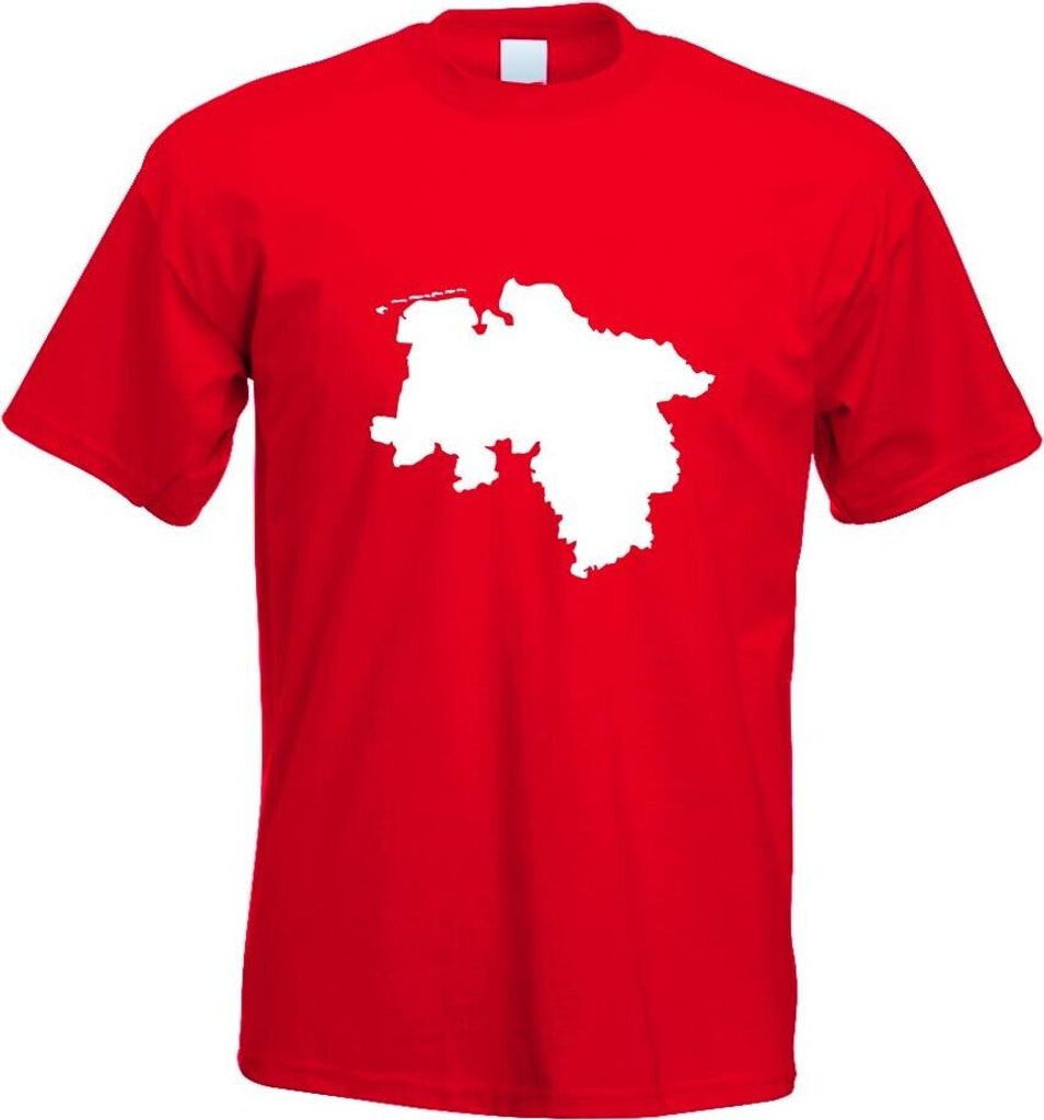 Kiwistar - T-Shirt - rot - Niedersachsen Deutschland Motiv Bedruckt Funshirt Design Print - mit Motiv Bedruckt - Funshirt Design - Sport - Freizeit...