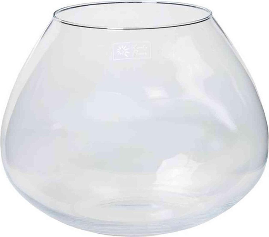 INNA-Glas Kerzenglas Joyce, Kugel - rund, klar, 25cm, Ø 18cm - Ø 32cm - Kugelvase - Windlichtglas