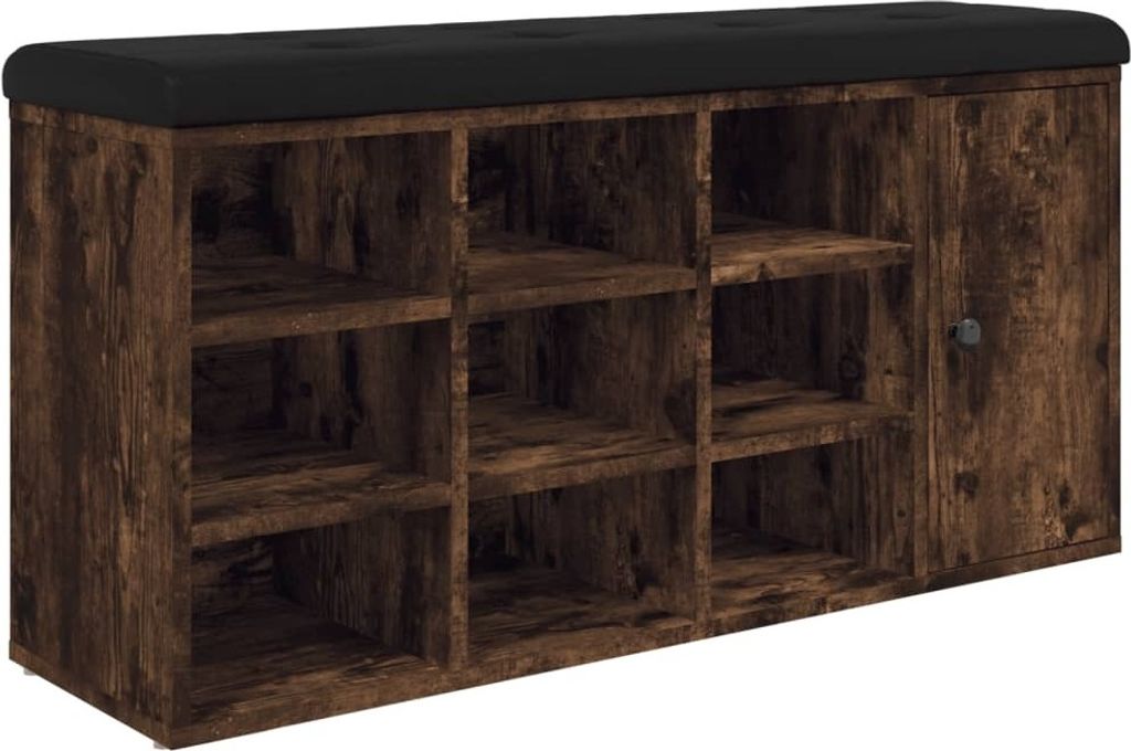 vidaXL Lavice na boty kouřový dub 102x32x50 cm materiál na Obrázek produktu 