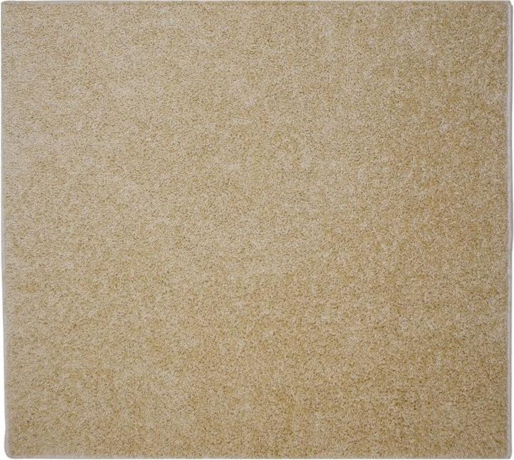 80x80 cm Shaggy vloerkleed, beige, vierkant Productafbeelding 