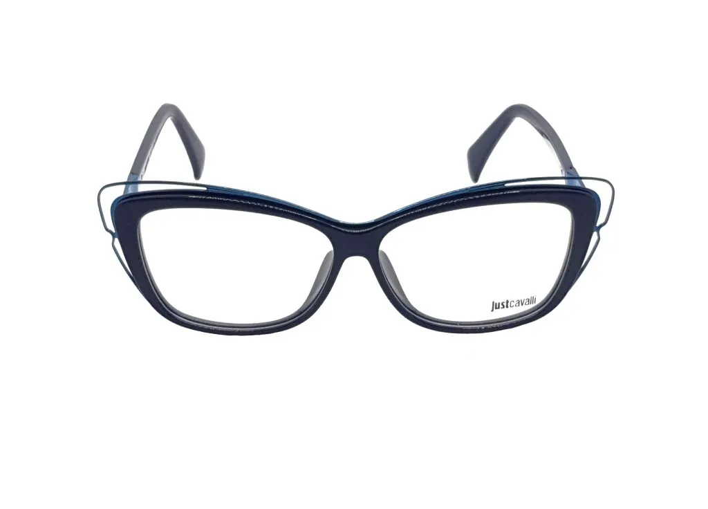 Lunettes Just Cavalli JC0704-F confortables pour visages larges bleu