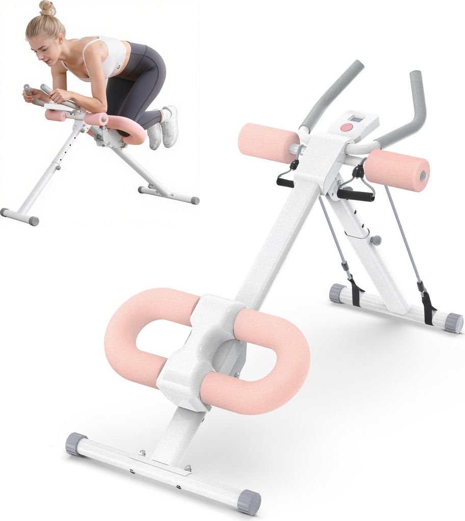 Warmounts Bauchtrainer Maschine klappbar, verstellbares Ab Workout Gerät mit Knieschutz, Core & Ab Trainer für Damen und Herren Home Gym Fitness,...