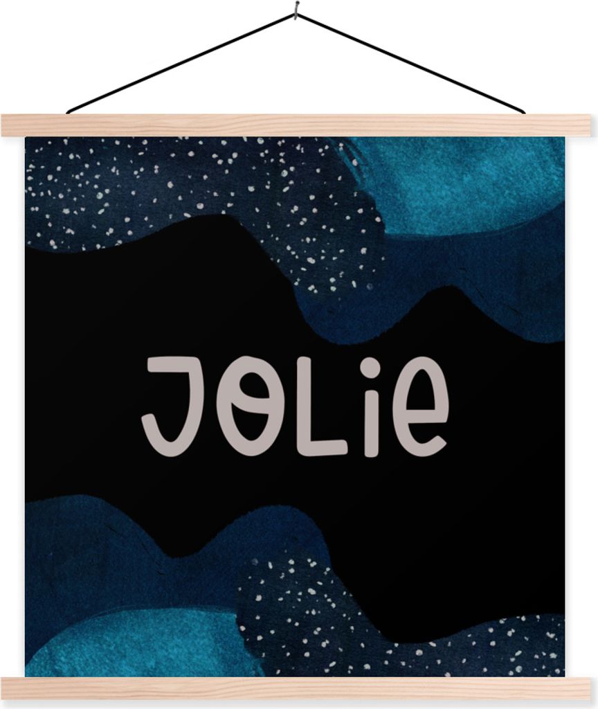 MuchoWow Textilposter Jolie - Pastell - Mädchen 60x60 cm mit holzfarbenen Rahmen - Wanddekoration