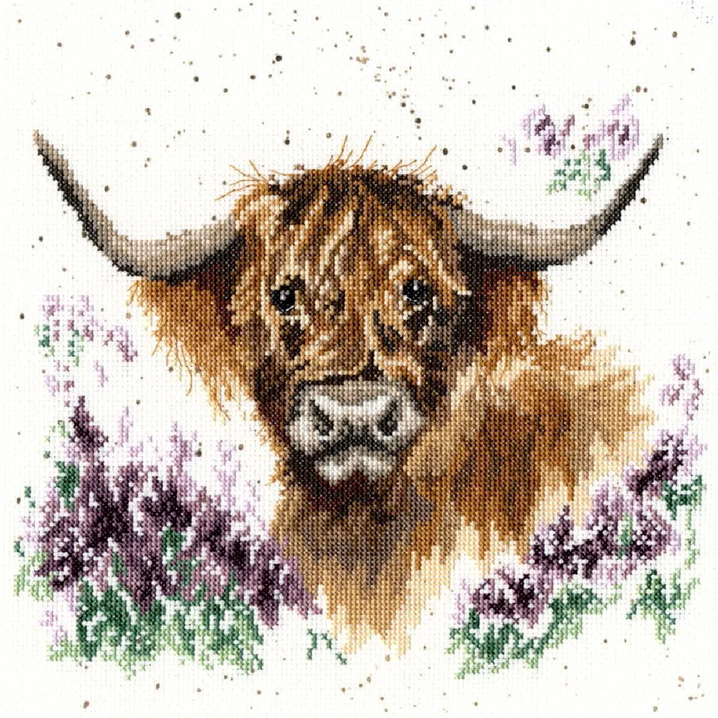 Bothy Threads Highland Heathers XHD9 Point de Croix Compté 26x26cm