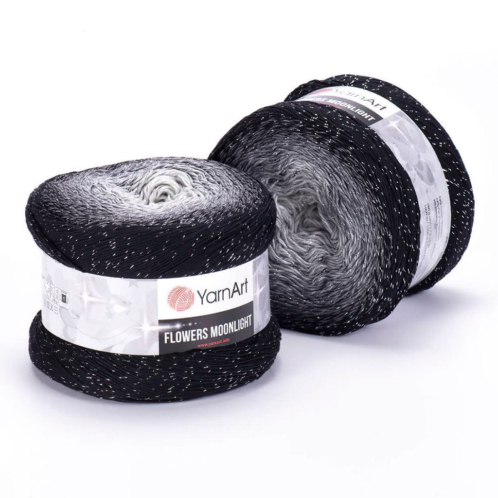 YarnArt Flowers Moonlight 3253 Lurex-Garn, Ombre, 1000m, Produktbild 