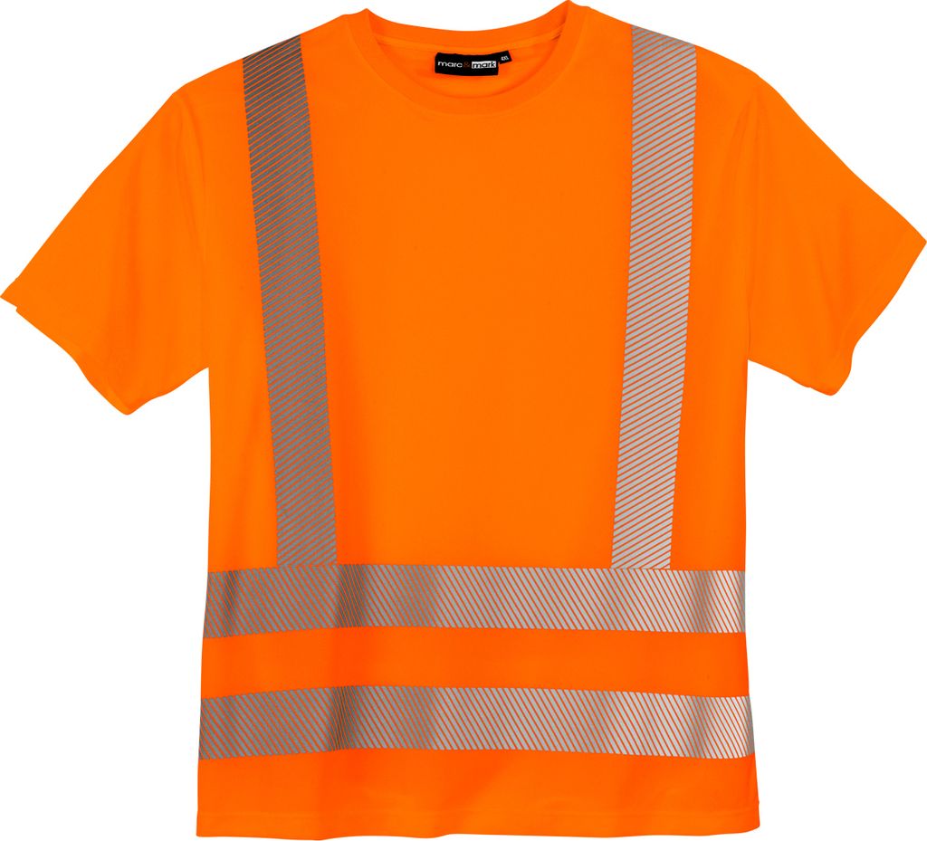 Marc & Mark Warnschutz T-Shirt Übergröße neonorange