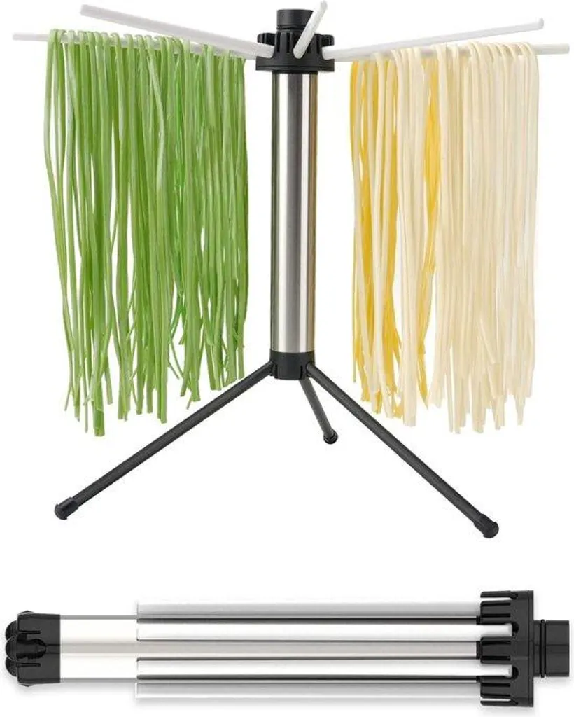 Séchoir à pâtes pliable inox de grande capacité 2,3 kg avec bras XL