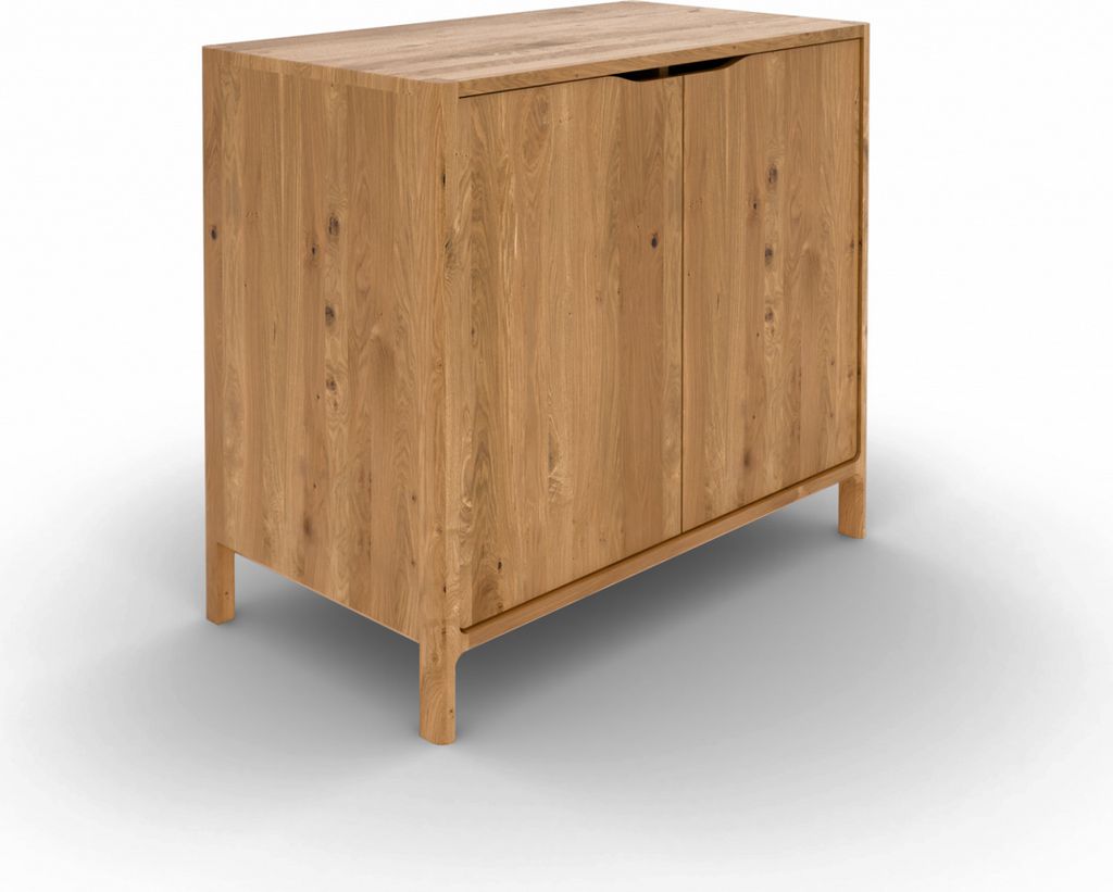 Kommode Swig aus Wildeiche massiv geölt 95x50 cm mit 2 Türen