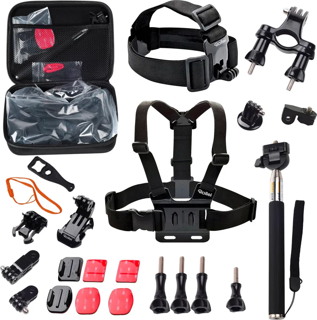 Set d'accessoires Action Cam pour extérieur - Fixations Rollei Sport