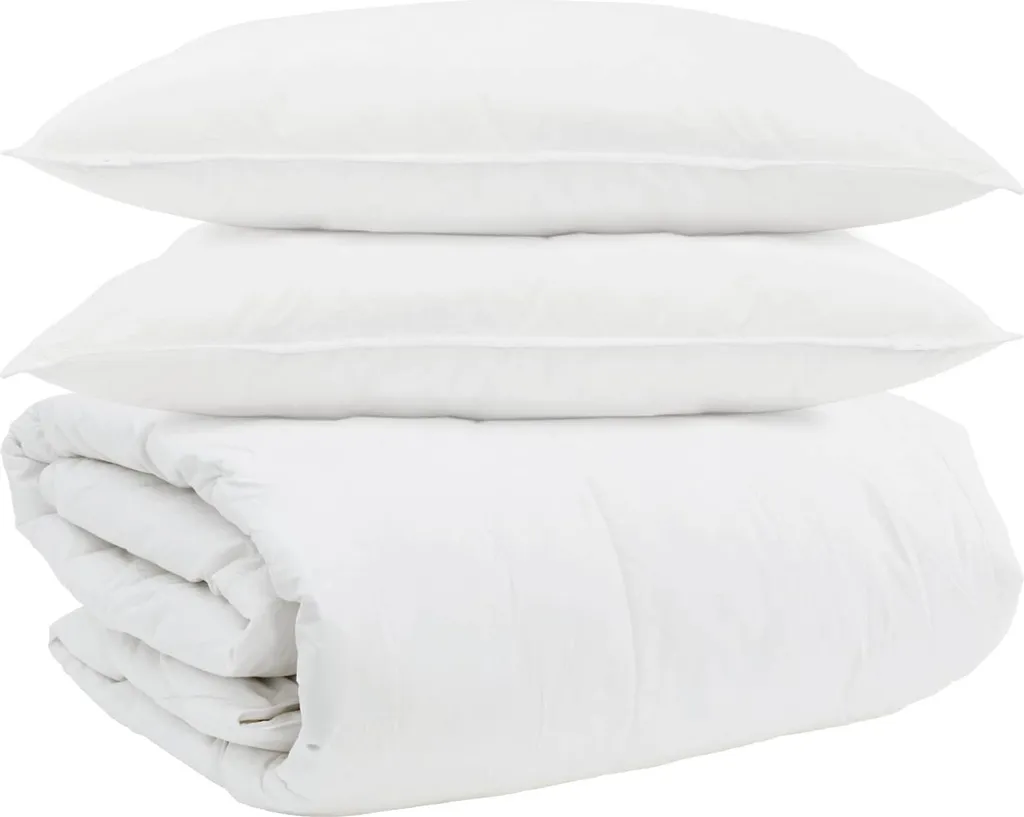 vidaXL Piumone Matrimoniale Piuma Bianca + 2 Cuscini | Comfort Premium - 1