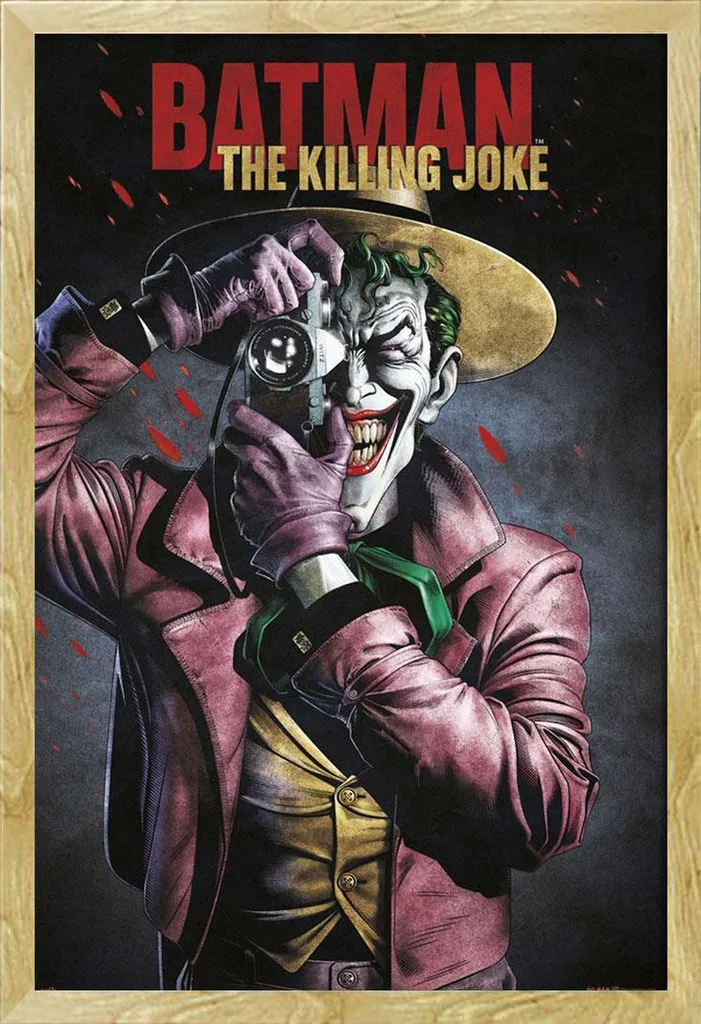 Batman Poster Killing Joker Cornice Legno Faggio Shinsuke® Maxi