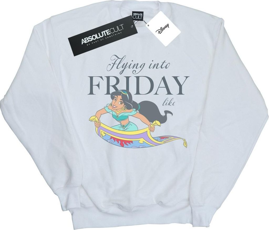 Disney - "Flying Into Friday Like" Sweatshirt für Damen BI33149 (M) (Weiß)