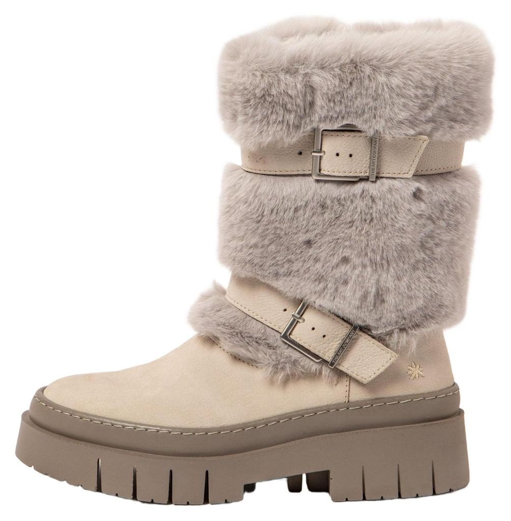 Art Stiefel Damen 1968 NOBUCK BONE/AMBERES Farbe Weiß