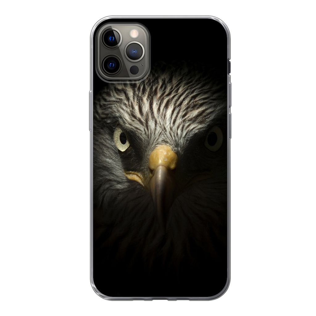 MuchoWow Handyhülle Schutzhülle Hülle für iPhone 13 Pro Max Vogel - Adler - Raubvögel - Auge - Schnabel - Licht Silikon Softcase Handy Hüll...
