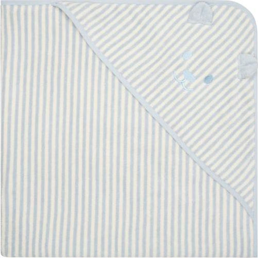 Steiff Badetuch mit Kapuze celestial blue gestreift