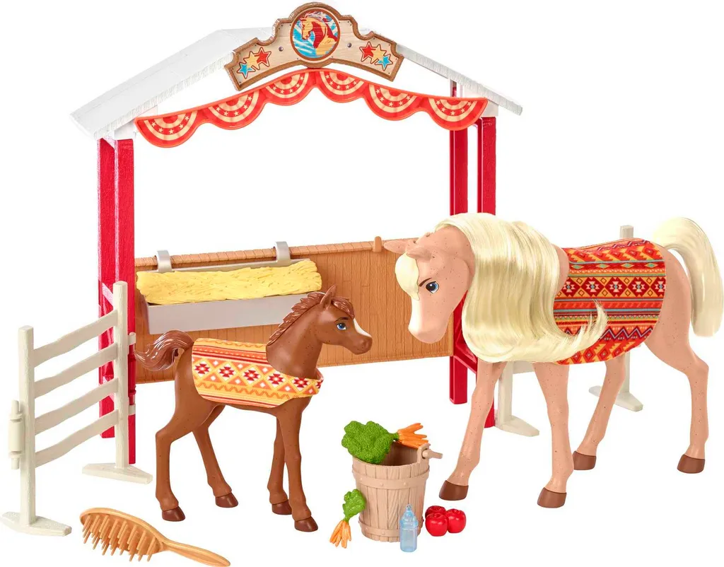 Set de jeu équestre Spirit avec chevaux miniatures et enclos paddock
