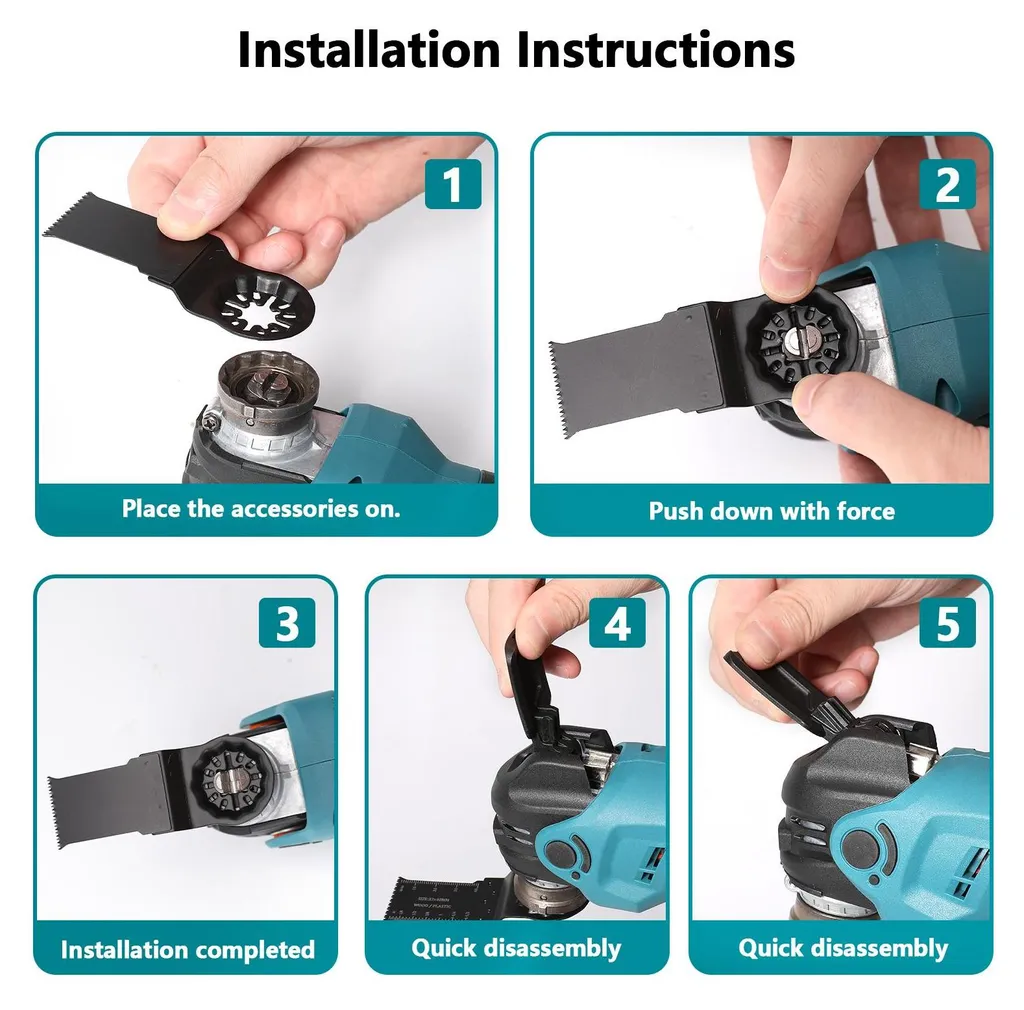 Outil oscillant multifonction 5 vitesses pour couper dans les angles