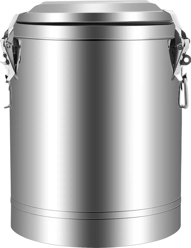 Réchauffeur de plats 20L inox, idéal pour buffet et repas de bureau, argent