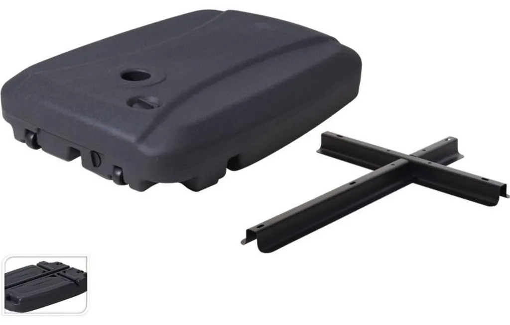Pied de parasol anti-basculement 60L - Support large 60 x 80 cm robuste