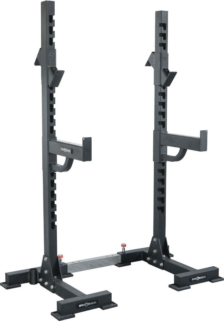 Sporttrend 24 Verstellbarer Kniebeugenständer bis 250KG | Hantelablage mit Langhantelständer Squat Rack