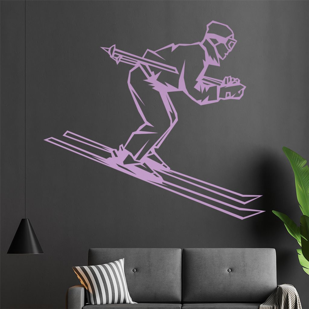 Schispringer Wandtattoo in 6 Größen - Wandaufkleber Wall Sticker - Dekoration, Küche, Wohnzimmer, Schlafzimmer, Badezimmer