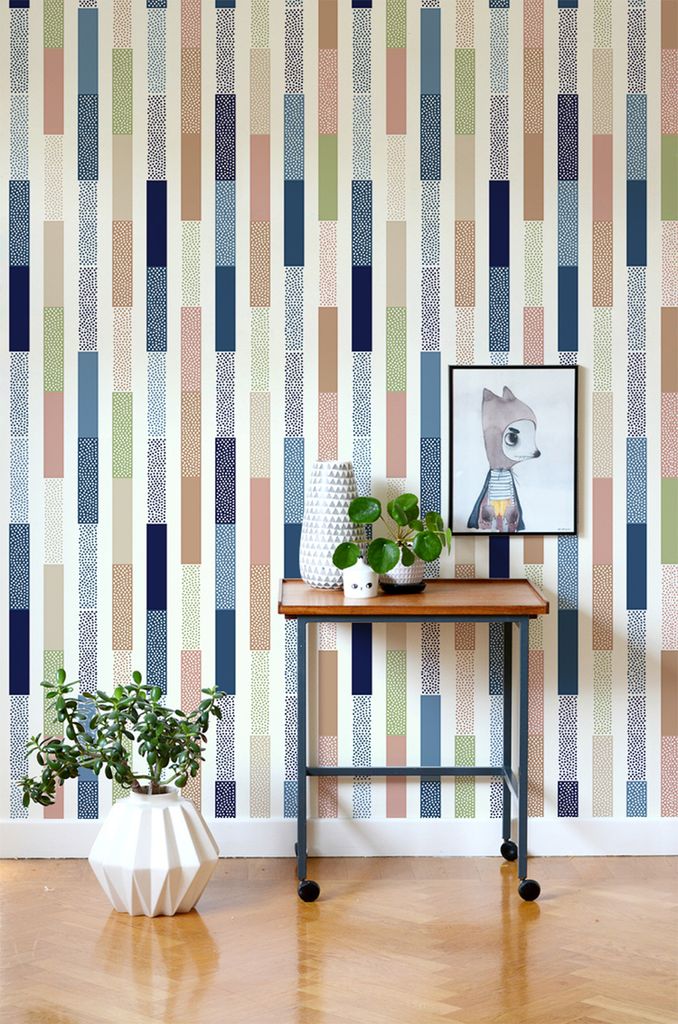 Coloray Fototapete 104x70 cm Vlies-Fototapete - Stripestiny Punkte für