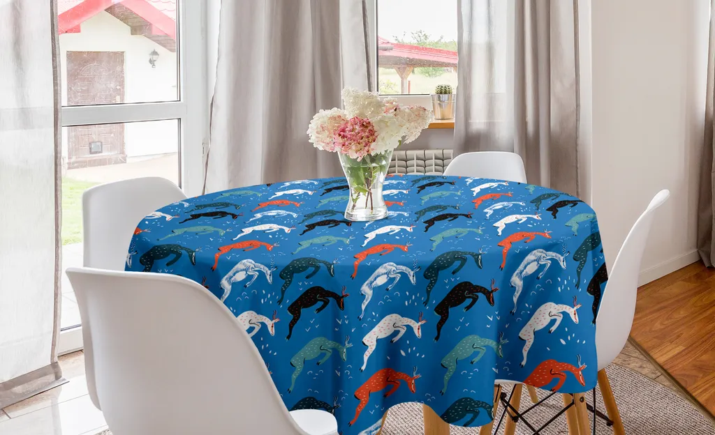 Idea Regalo: Tovaglia Artistica Rotonda 150 cm Capre ABAKUHAUS