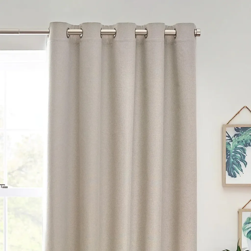 Rideaux lin à œillets Dawn RV3271 - Finition haut de gamme 183x117 - 2