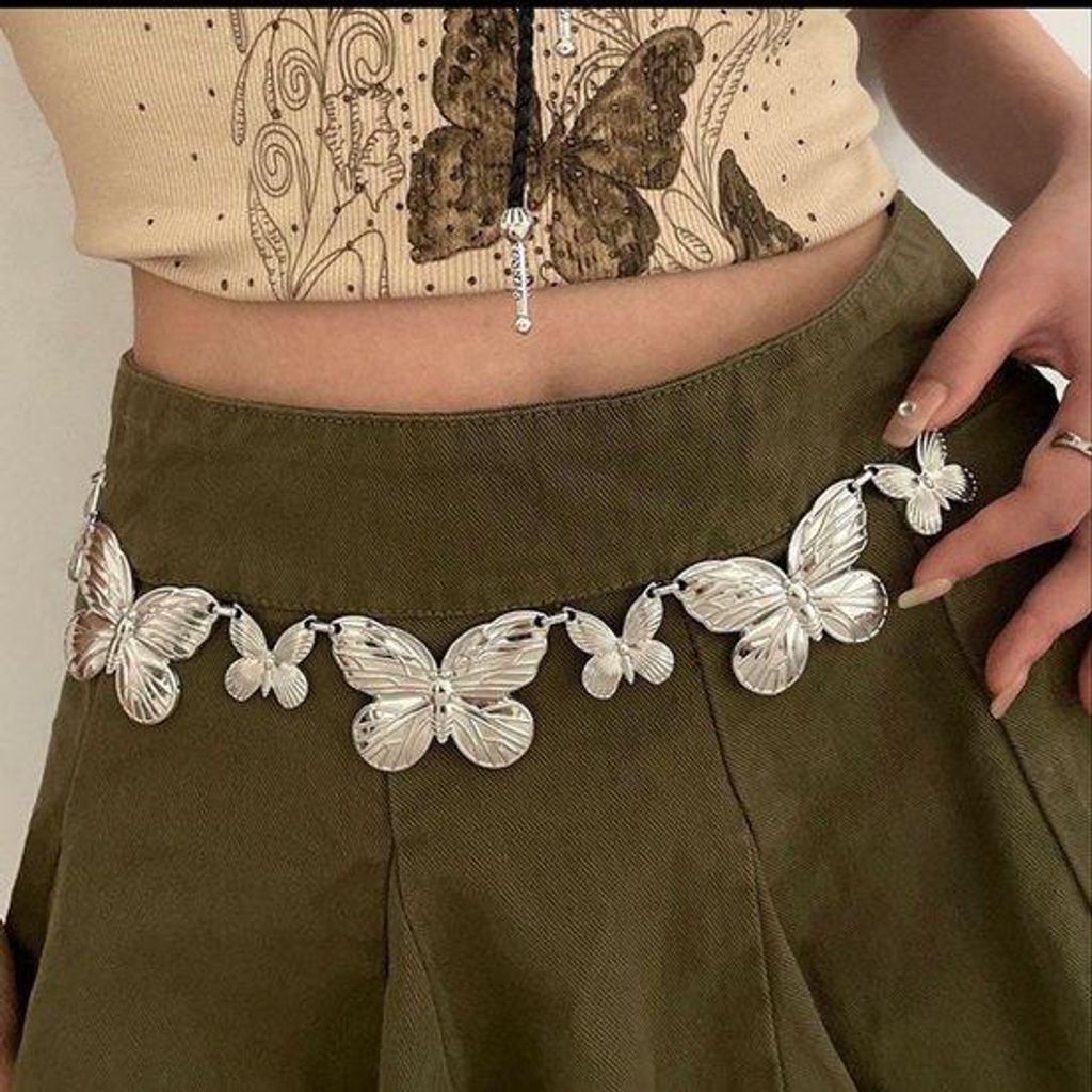 Boho-Style Gürtel mit Riemen – Verstelbar – Körperaccessoire – für Konzerte, Festivals, Abendkleider und Outfits