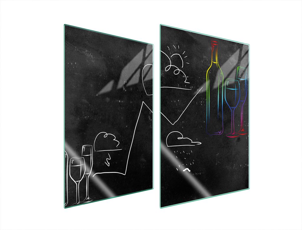 Glasschutzplatte Für Küche 2X35X52 Schwarz