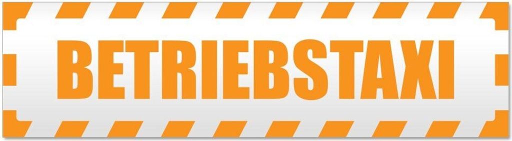 Betriebstaxi gestreift Magnetschild Schild magnetisch - 45cm Orange - Magnetfolie für Auto PKW Kfz
