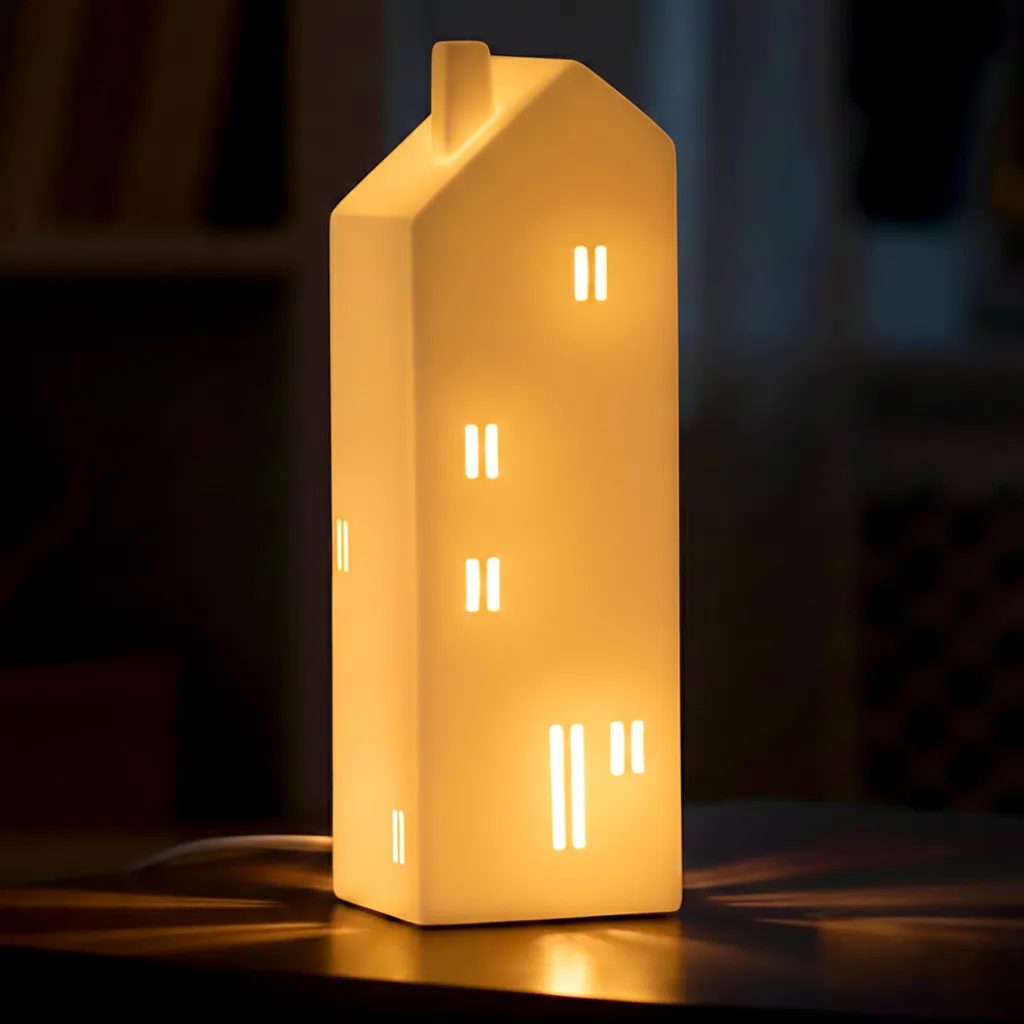 Lampe design porcelaine blanche pour un éclairage apaisant sans reflets