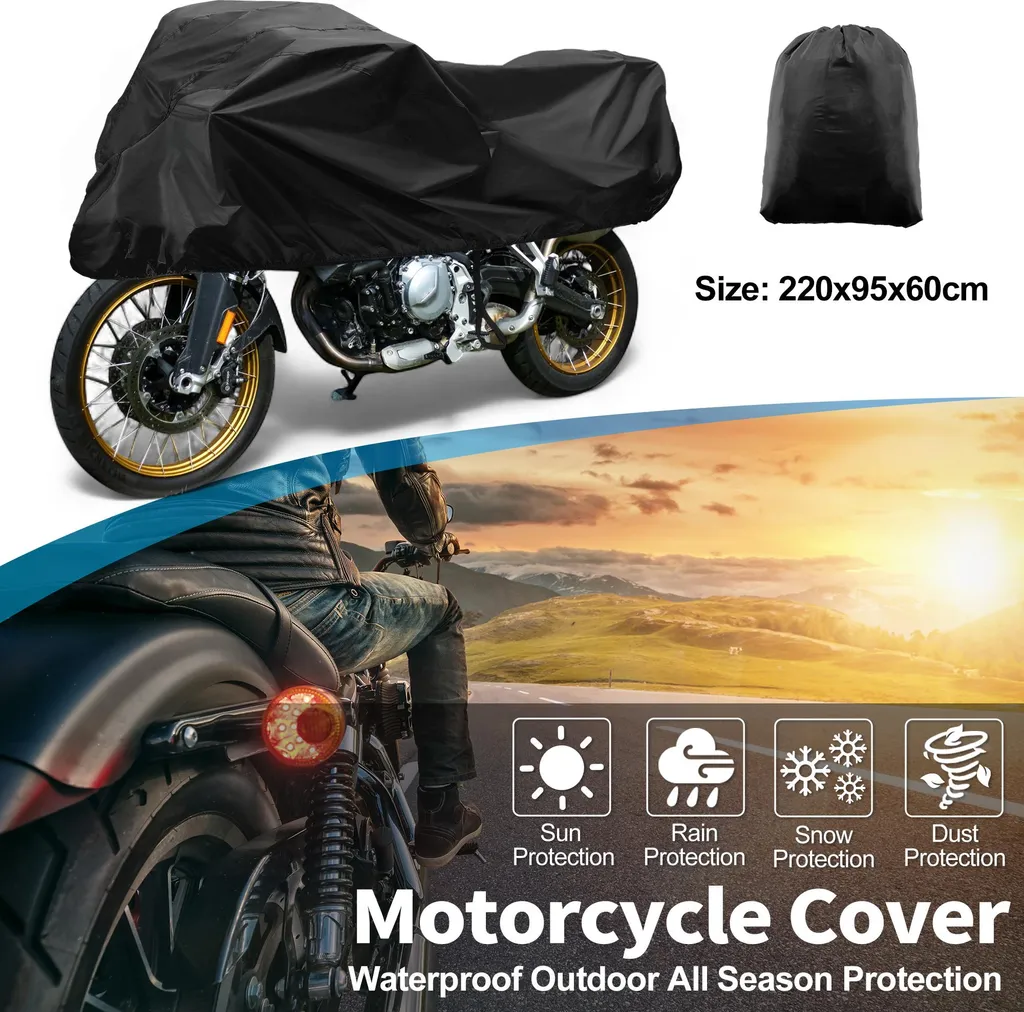 Fini la selle mouillée : Housse moto demi-couvercle étanche 420D-PU