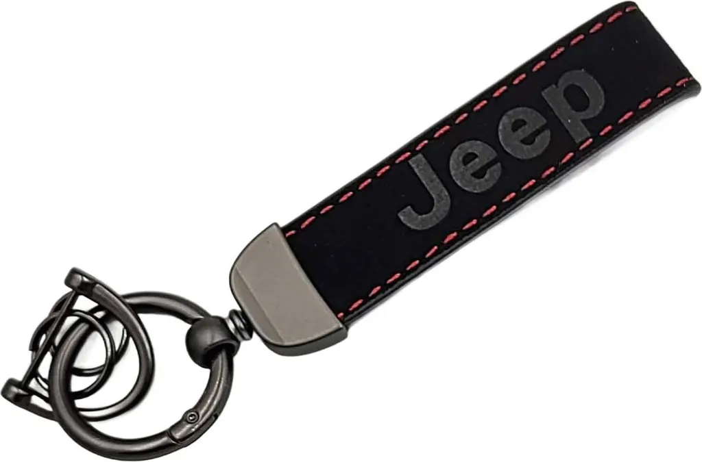 Portachiavi Auto JEEP in Pelle e Acciaio - Accessorio Jeep Originale Design